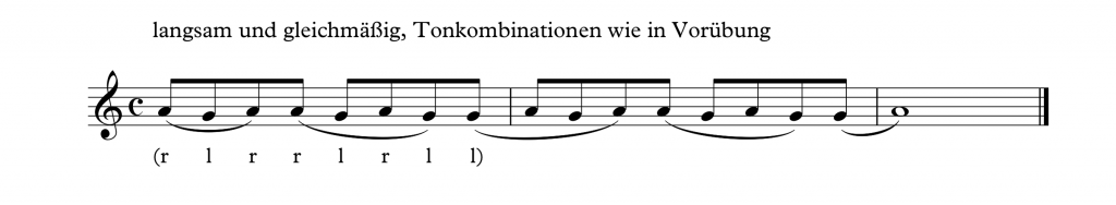 Paradiddl Tonwechselübung Saxworkshop Timing